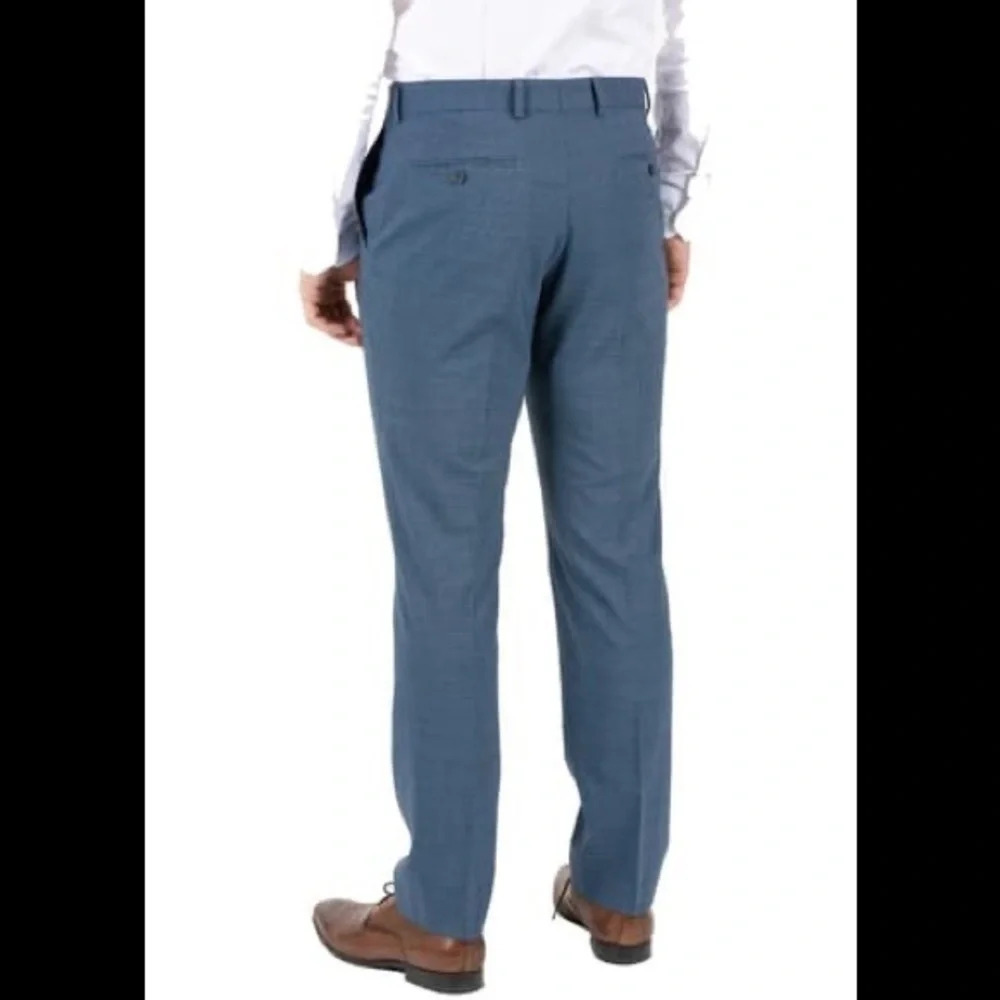 Original Penguin Flat Front Slim Fit Trousers, Blue, Size 38R, EUC - Picture 2 of 7